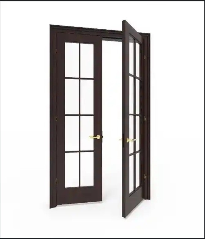 Minimalist Design Waterproof Aluminum Alloy Casement Doors For Swing Opening Method