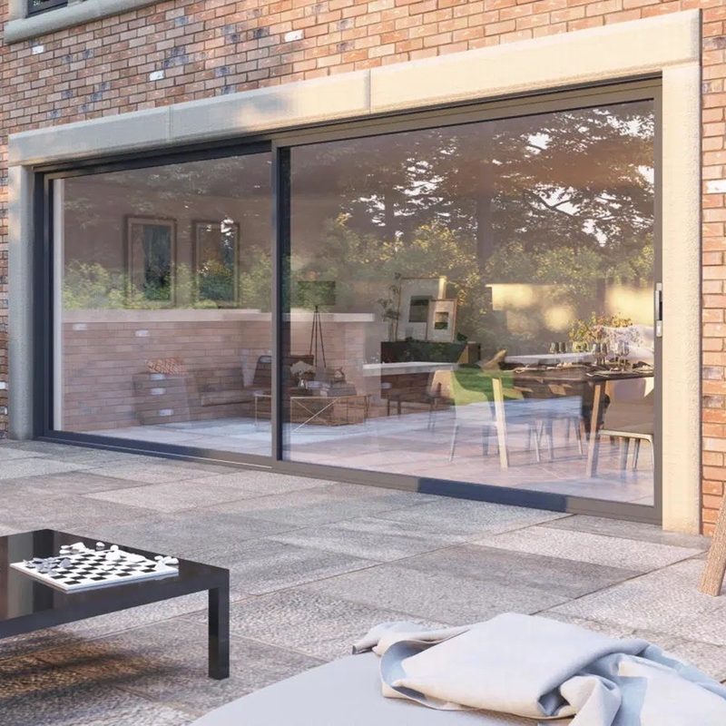 Energy Residential Sliding Door with 1.4mm Aluminum Wall Thickness and Thermal Break