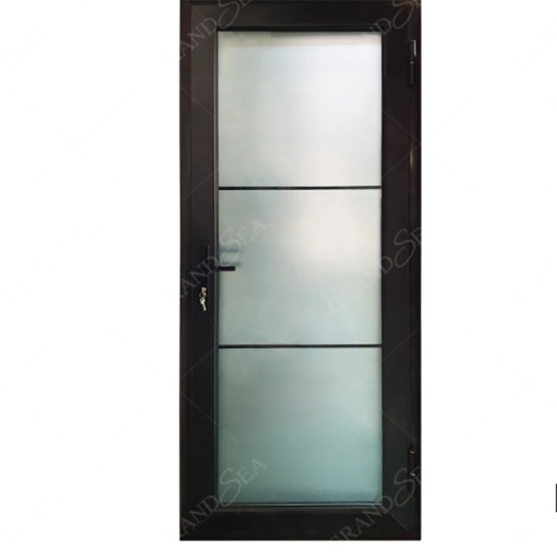 Push and Pull Opening Method SKATE Standard Slim Luxury Black Color Villa House Aluminum Casement Glass Doors