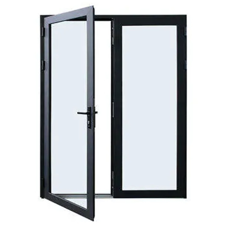 Push and Pull Opening Method SKATE Standard Slim Luxury Black Color Villa House Aluminum Casement Glass Doors