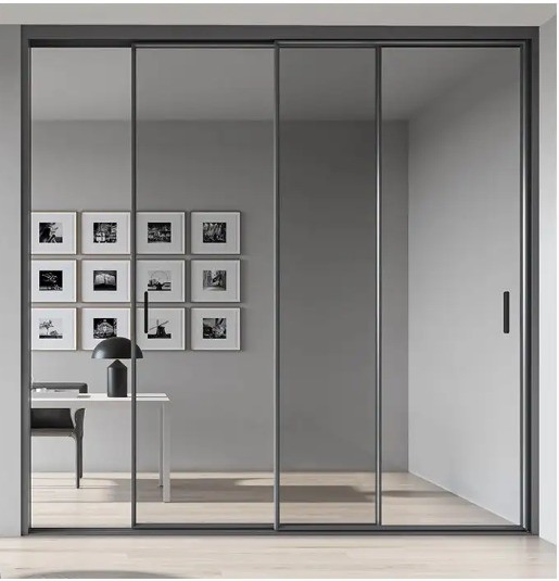 Affordable Custom Aluminum Narrow Frame Sliding Glass Doors for Project Window Design