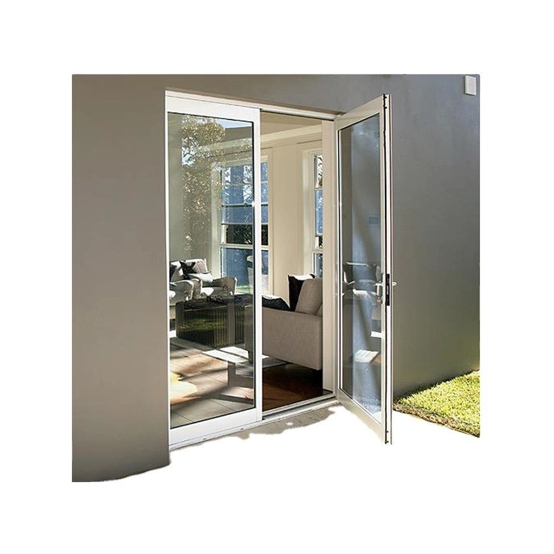 Custom High Wind Resistance Double Glass Aluminum Alloy Casement Doors for Home Office