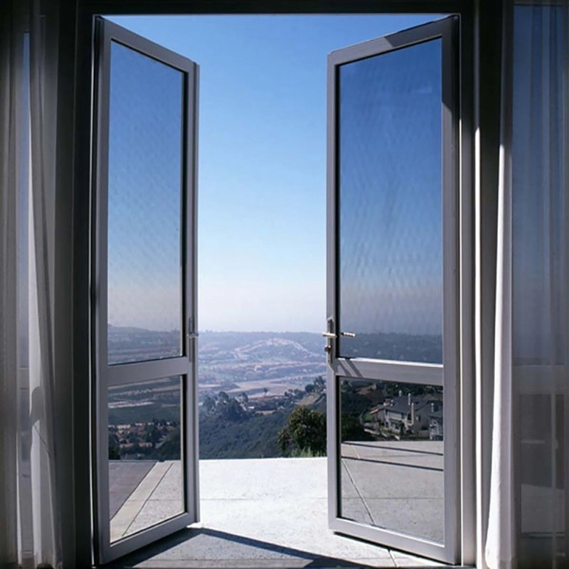 Custom High Wind Resistance Double Glass Aluminum Alloy Casement Doors for Home Office