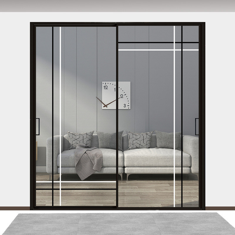 Producing Aluminum Narrow Frame Sliding Tempering Glass Doors with Minimalist Design
