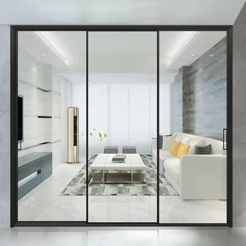 Producing Aluminum Narrow Frame Sliding Tempering Glass Doors with Minimalist Design