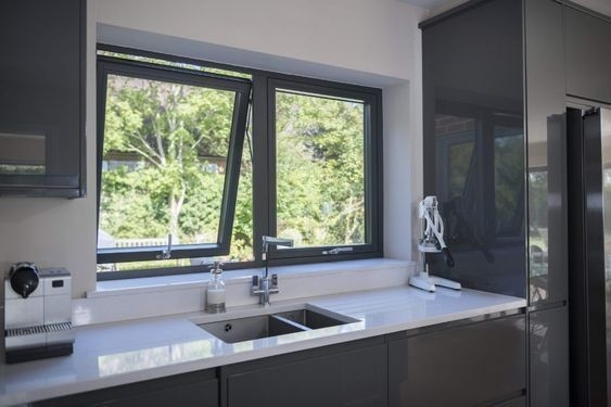 Customizable Glass Aluminum Top Hung Windows For Home Decor Project