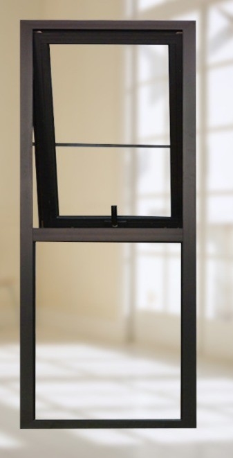 Level 8 Air Tightness Aluminum Top and Bottom Hung Windows for Hanging Curtain in Design