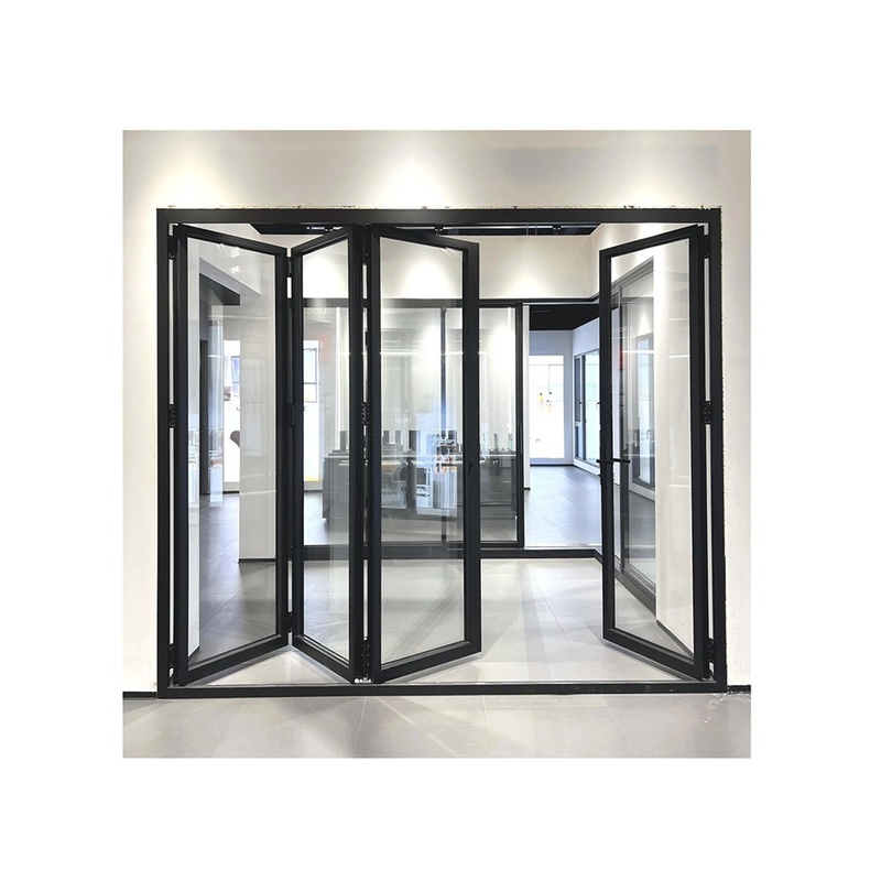 Aluminum Alloy Bifold Doors Modern Style And Custom-Built With Triplex Glass Upgrade