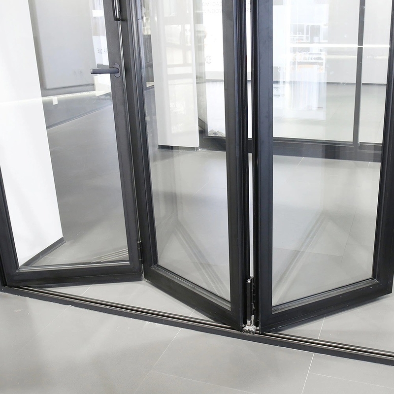 Aluminum Alloy Bifold Doors Modern Style And Custom-Built With Triplex Glass Upgrade