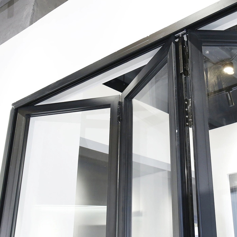 Aluminum Alloy Bifold Doors Modern Style And Custom-Built With Triplex Glass Upgrade