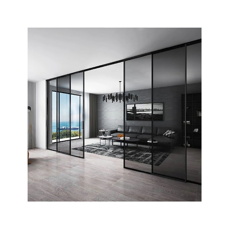 Aluminum Sliding Door with Advanced Panoramic Double Glaze and Hidden Sash Design