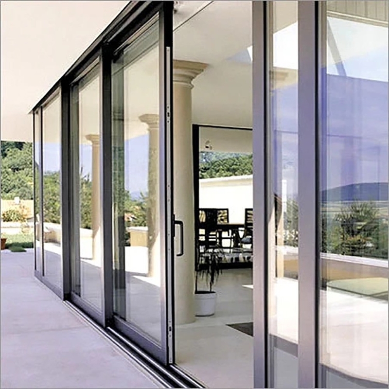 Aluminum Sliding Door with Advanced Panoramic Double Glaze and Hidden Sash Design