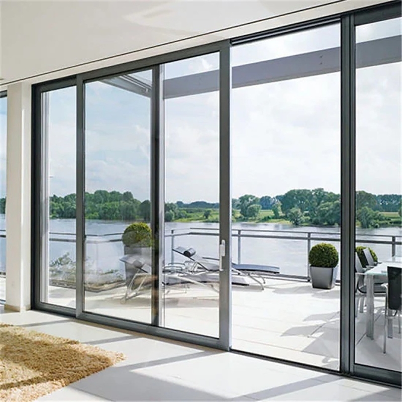 Aluminum Sliding Door with Advanced Panoramic Double Glaze and Hidden Sash Design
