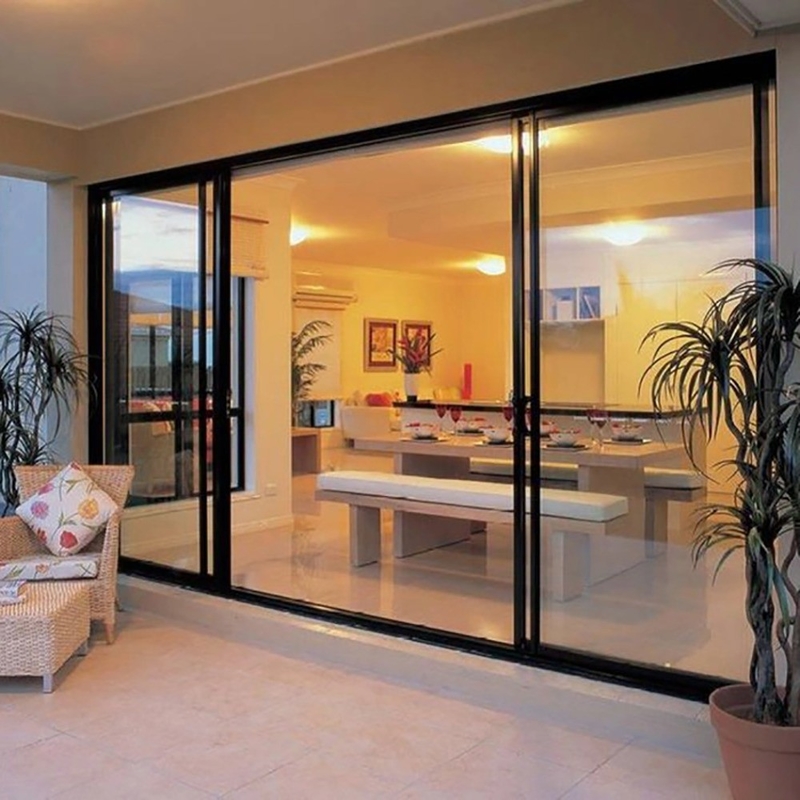 Aluminum Sliding Door with Advanced Panoramic Double Glaze and Hidden Sash Design