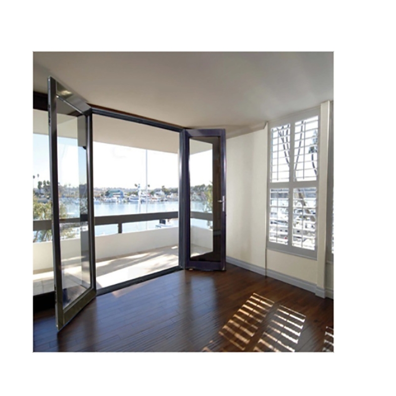 Custom Design Broken Bridge Aluminum Casement Glass Doors with 1.4mm Wall Thickness
