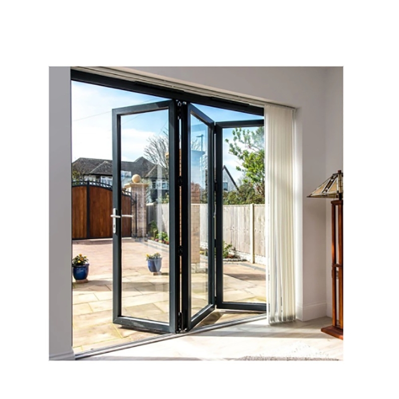 Aluminum Alloy Black Thick Frame Sliding Door for Residential Double Glazing by SKATE