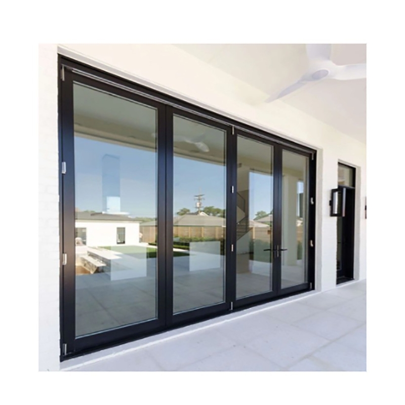 Aluminum Alloy Black Thick Frame Sliding Door for Residential Double Glazing by SKATE