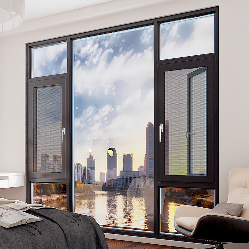 8-way Seal Aluminum Casement Windows for Modern Design and High Durability at Affordable