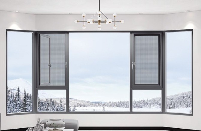 Double Layer Casement Windows with 5 27A 55 9A 5 12A 5 Glass and Level 8 Air Tightness