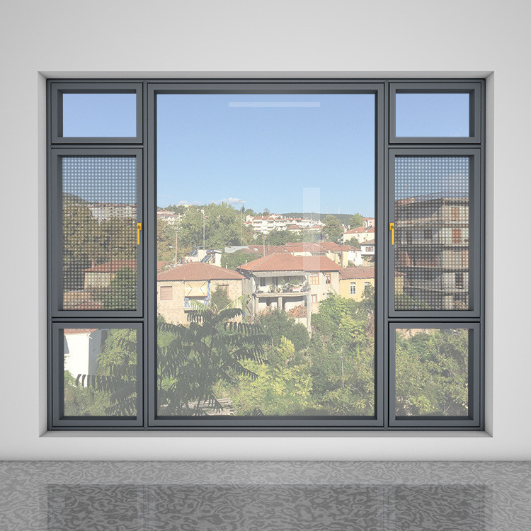 Double Layer Casement Windows with 5 27A 55 9A 5 12A 5 Glass and Level 8 Air Tightness