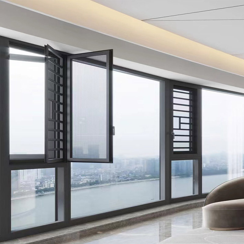 Double Layer Casement Windows with 5 27A 55 9A 5 12A 5 Glass and Level 8 Air Tightness