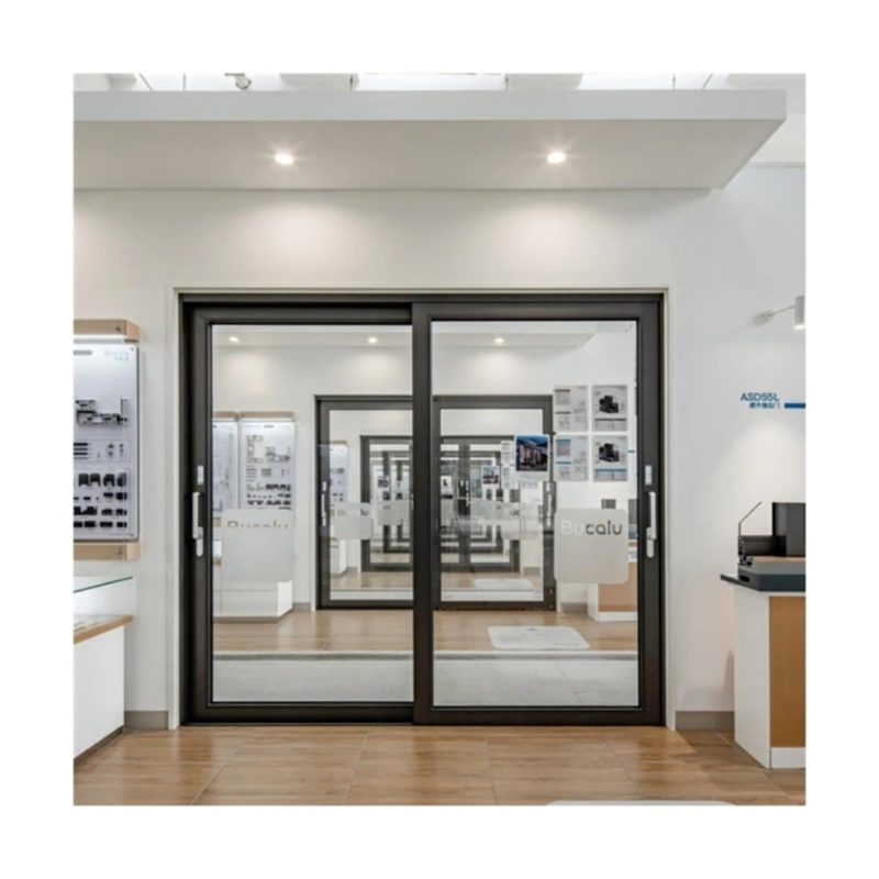 Rolling Pull Aluminum Sliding Glass Door for Modernized Narrow Frame Interior Showers
