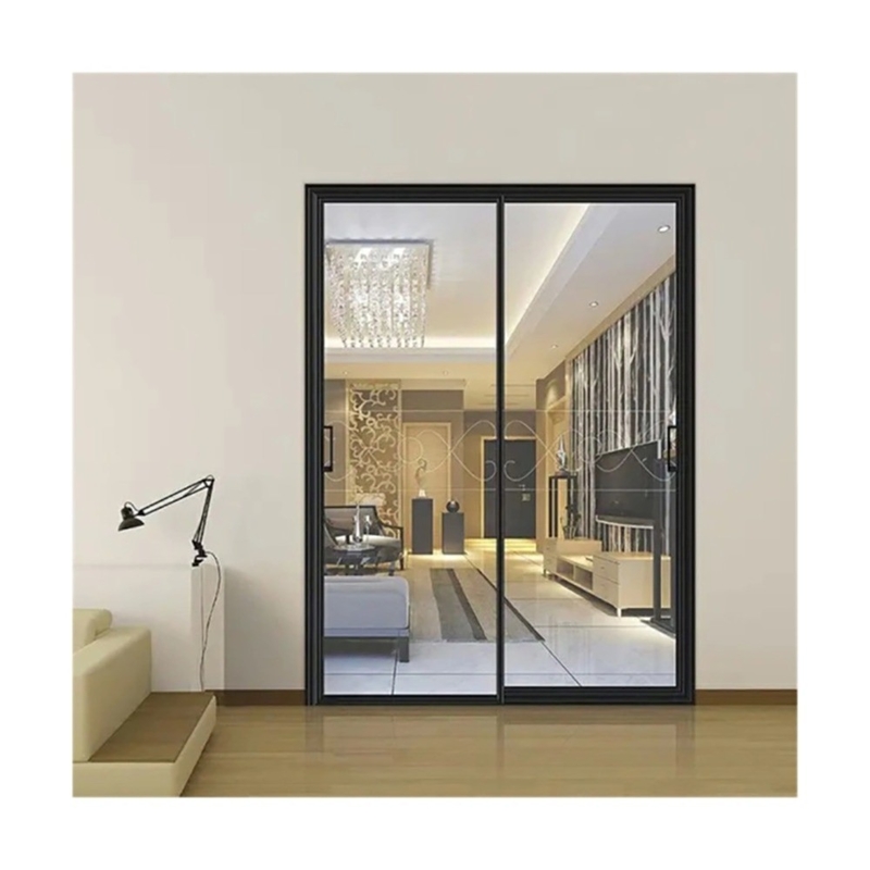 Rolling Pull Aluminum Sliding Glass Door for Modernized Narrow Frame Interior Showers