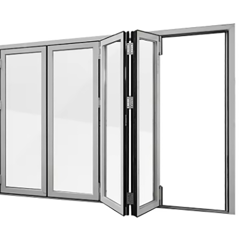 Chinese Design Style Skate Aluminum Thermal Break Bi-Fold Doors with 1.4mm Wall Thickness