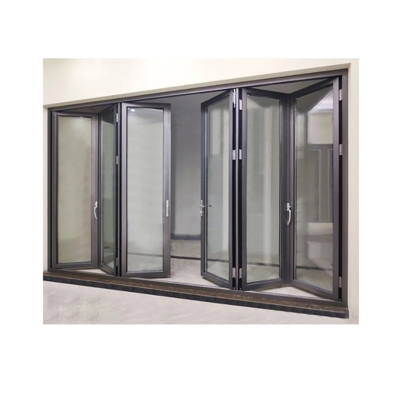 Modern Design Aluminum Alloy Frame Thermal Break Low-E Glass Bifold Door at Affordable