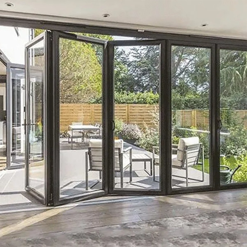 Modern Design Aluminum Alloy Frame Thermal Break Low-E Glass Bifold Door at Affordable