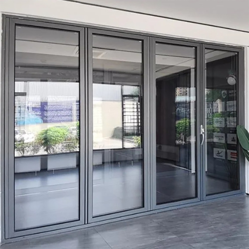 Modern Design Aluminum Alloy Frame Thermal Break Low-E Glass Bifold Door at Affordable