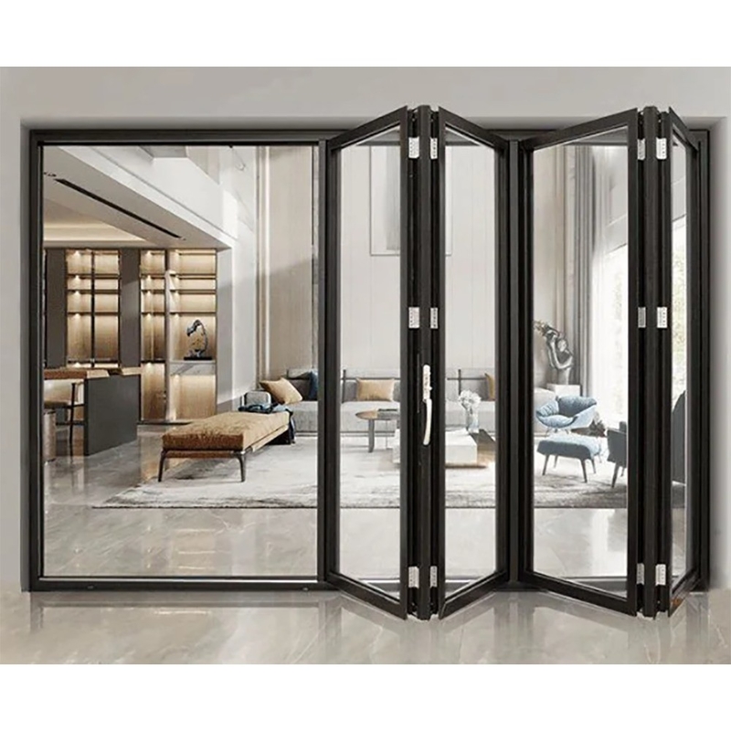 Modern Design Aluminum Alloy Frame Thermal Break Low-E Glass Bifold Door at Affordable