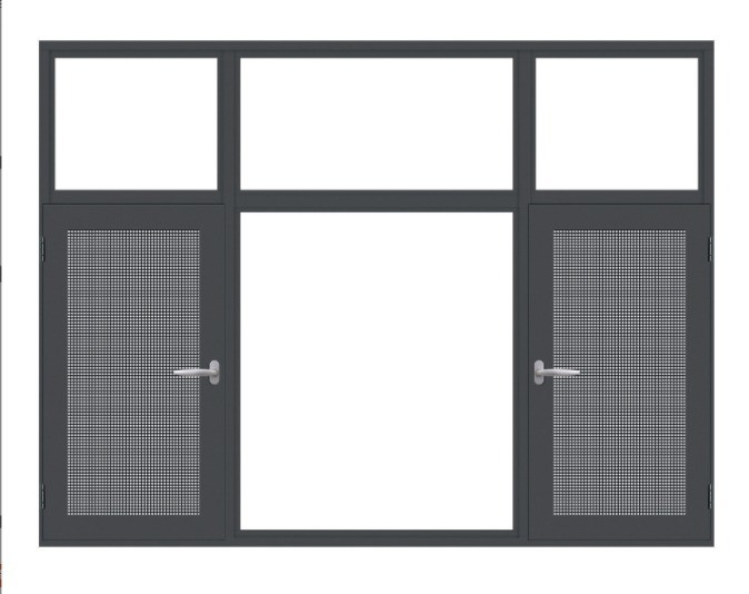 Modern Residential Aluminum Casement Windows with 8-Way Seal and 304 Stainless Steel Mesh