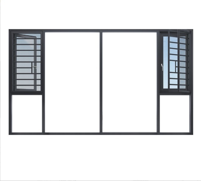 Modern Residential Aluminum Casement Windows with 8-Way Seal and 304 Stainless Steel Mesh