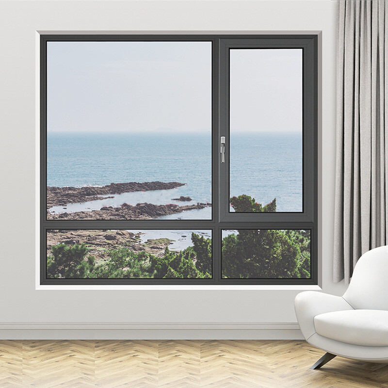 Hanging Curtain Type Broken Bridge Aluminum Casement Windows for Glass 5 27A 55 9A 5 12A 5