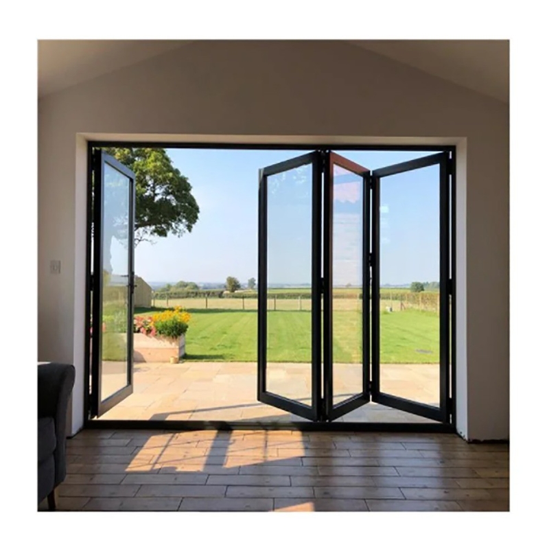 Thermal-Break Aluminium Alloy Bi-Fold Doors with Finished Surface in Optional Colour