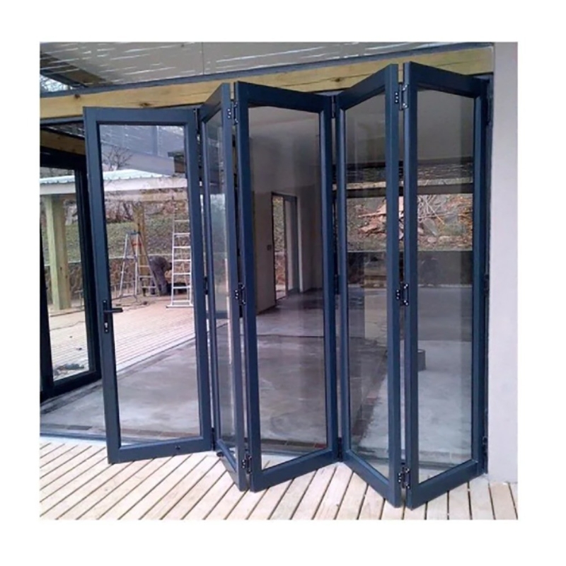 Thermal-Break Aluminium Alloy Bi-Fold Doors with Finished Surface in Optional Colour