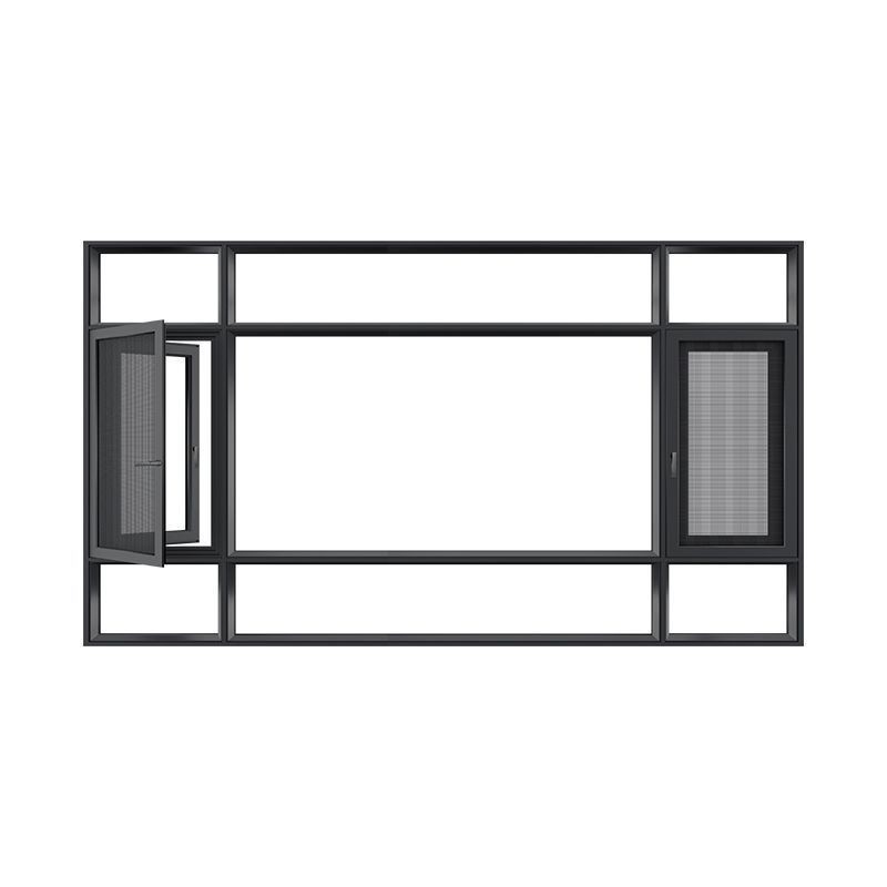Wind Pressure Resistance Level 9 Triple Glazed Casement Windows for Custom Production