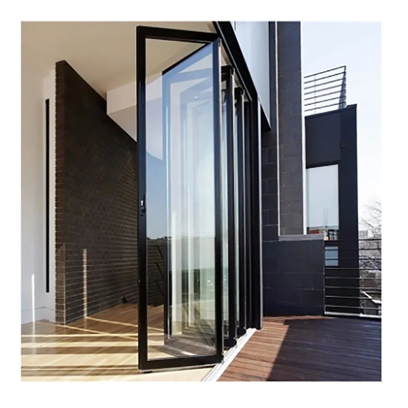 Skate End Aluminum Bi Fold Doors with Thermal Break and 1.4mm Aluminum Wall Thickness