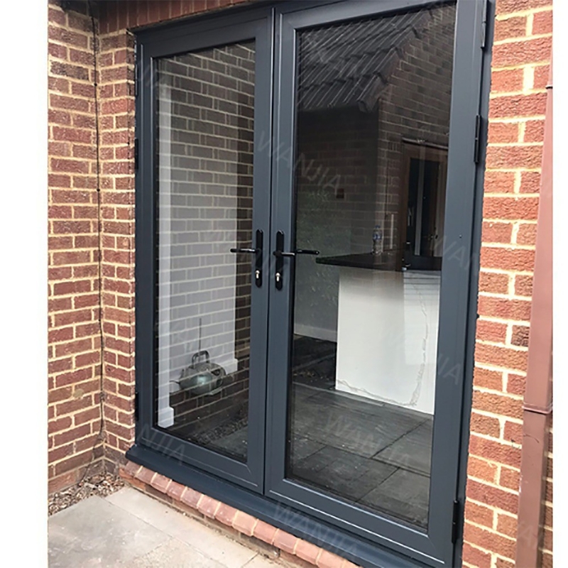 Optional Colour Aluminum French Glass Doors for Home Office Patio Casement Entry