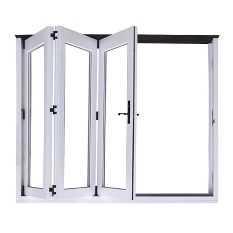 Finished Surface Modern Commercial Bifold Doors with Tempered Glass and Low-E Glazing