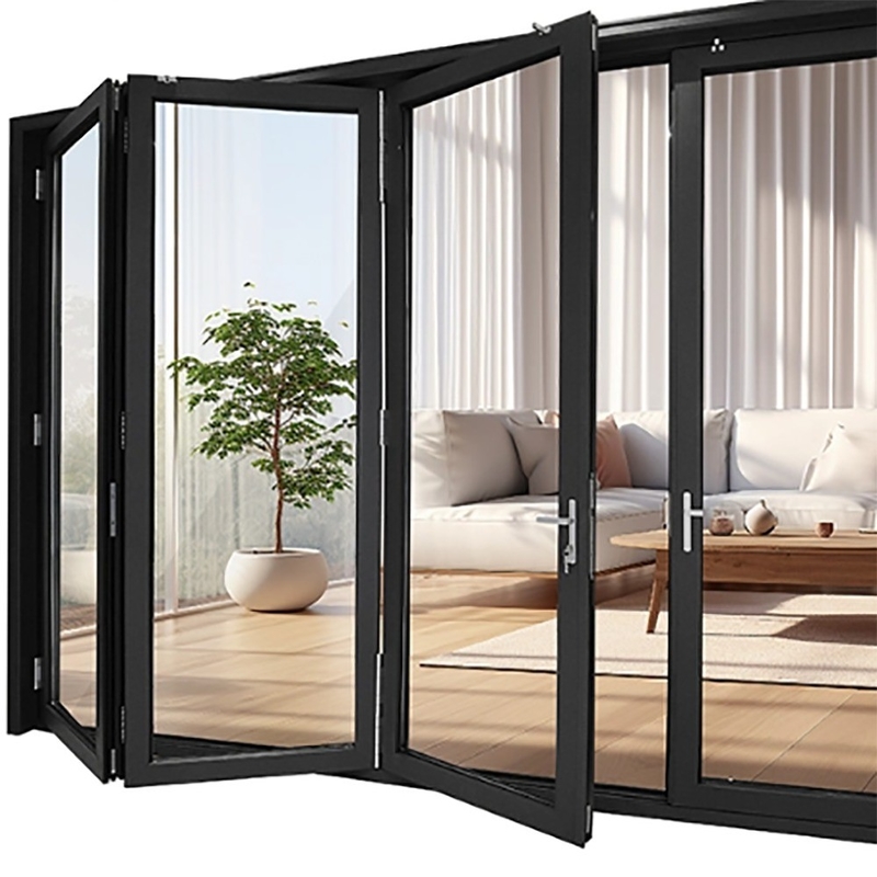Rolling Pull Opening Method Glass Folding Door for Global Window Original Suppliers