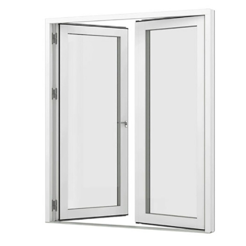 10 Sealing Layers Skate Exterior French Thermal Break Casement Doors with Aluminum Frame