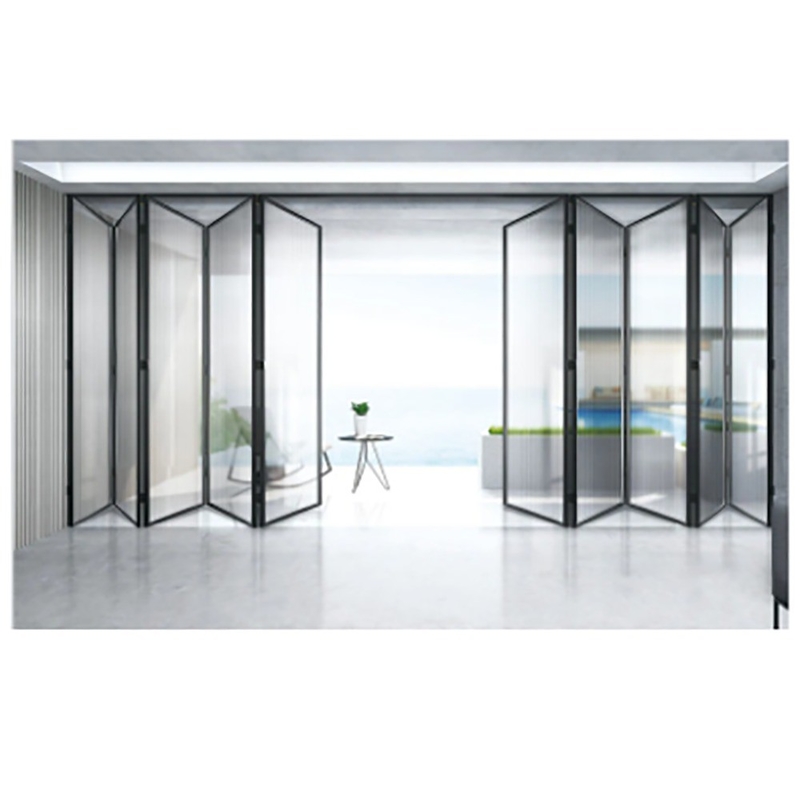 10 Sealing Layers Modern Style Bi Folding Door for Standardized Production Needs