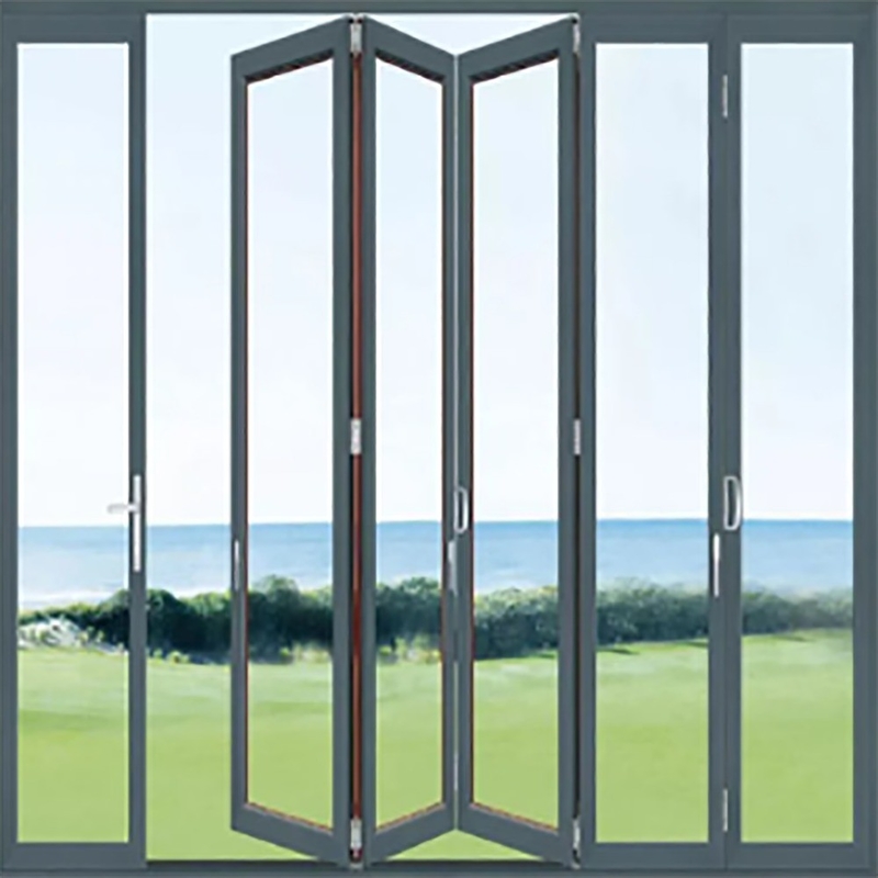 10 Sealing Layers Modern Style Bi Folding Door for Standardized Production Needs