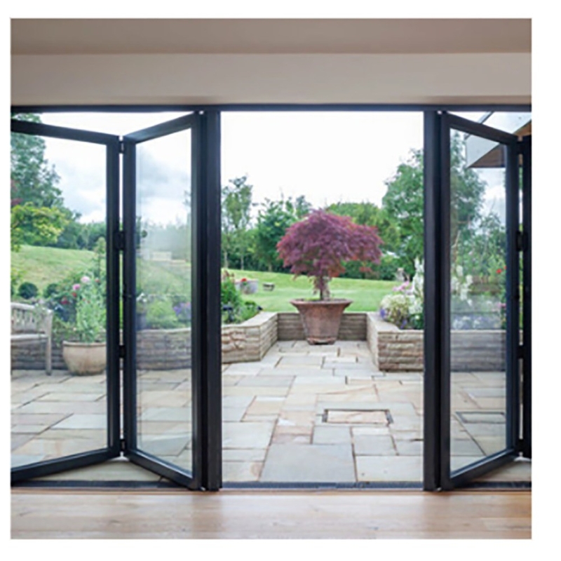 Residential Project Must-Have Aluminum Bi-Fold Doors With Triplex Glass Upgrade Option