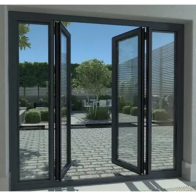 Residential Project Must-Have Aluminum Bi-Fold Doors With Triplex Glass Upgrade Option