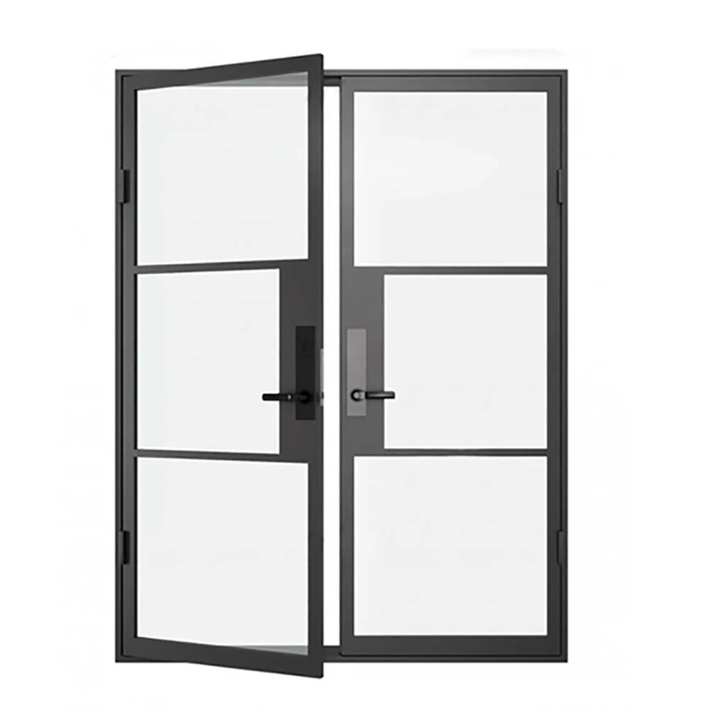 10 Sealing Layers Finished Aluminum Alloy Casement Doors For Customized Facade Solution