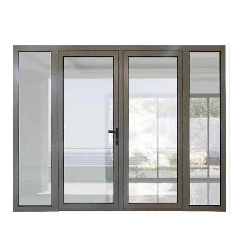 10 Sealing Layers Finished Aluminum Alloy Casement Doors For Customized Facade Solution