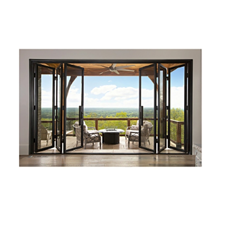 Bi-Fold Door ISO14001 Customized Project Design with Optional Colour and 70mm Width